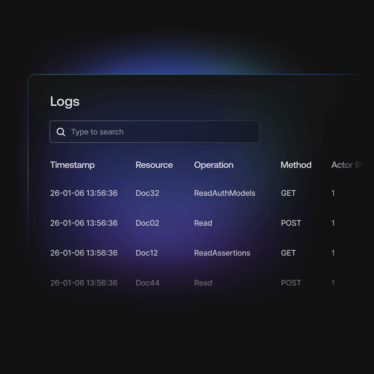Logs UI